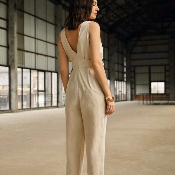 Plunging Neck Jumpsuit - Picture 3 of 4